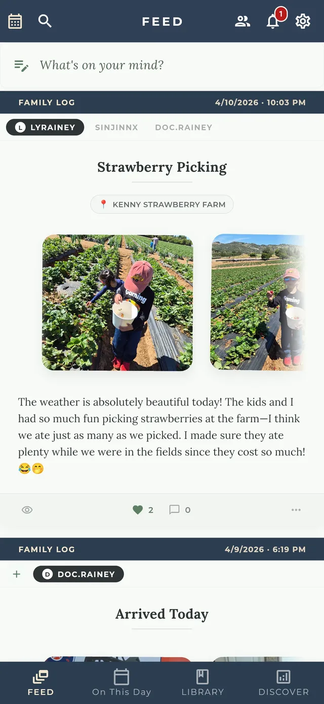 On This Day App Feed